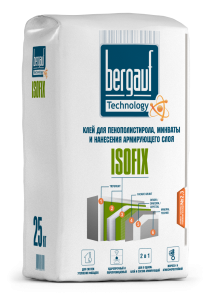 Bergauf Isofix 25 кг клей для пенополистирола, минваты и нанесения армирующего слоя/ Isofix зима